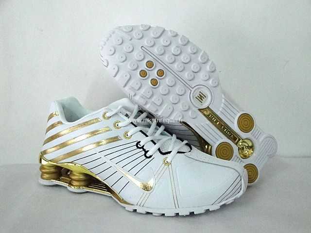 Or Et Blanc Nike Shox R4 Nouvelle